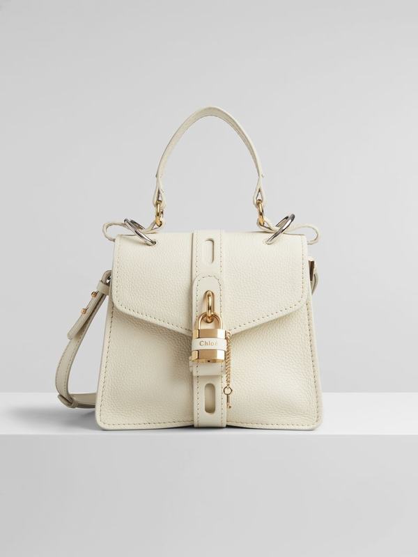 Chloé Bolsos Mujer Aby Day Blancas Suede GVDH31820